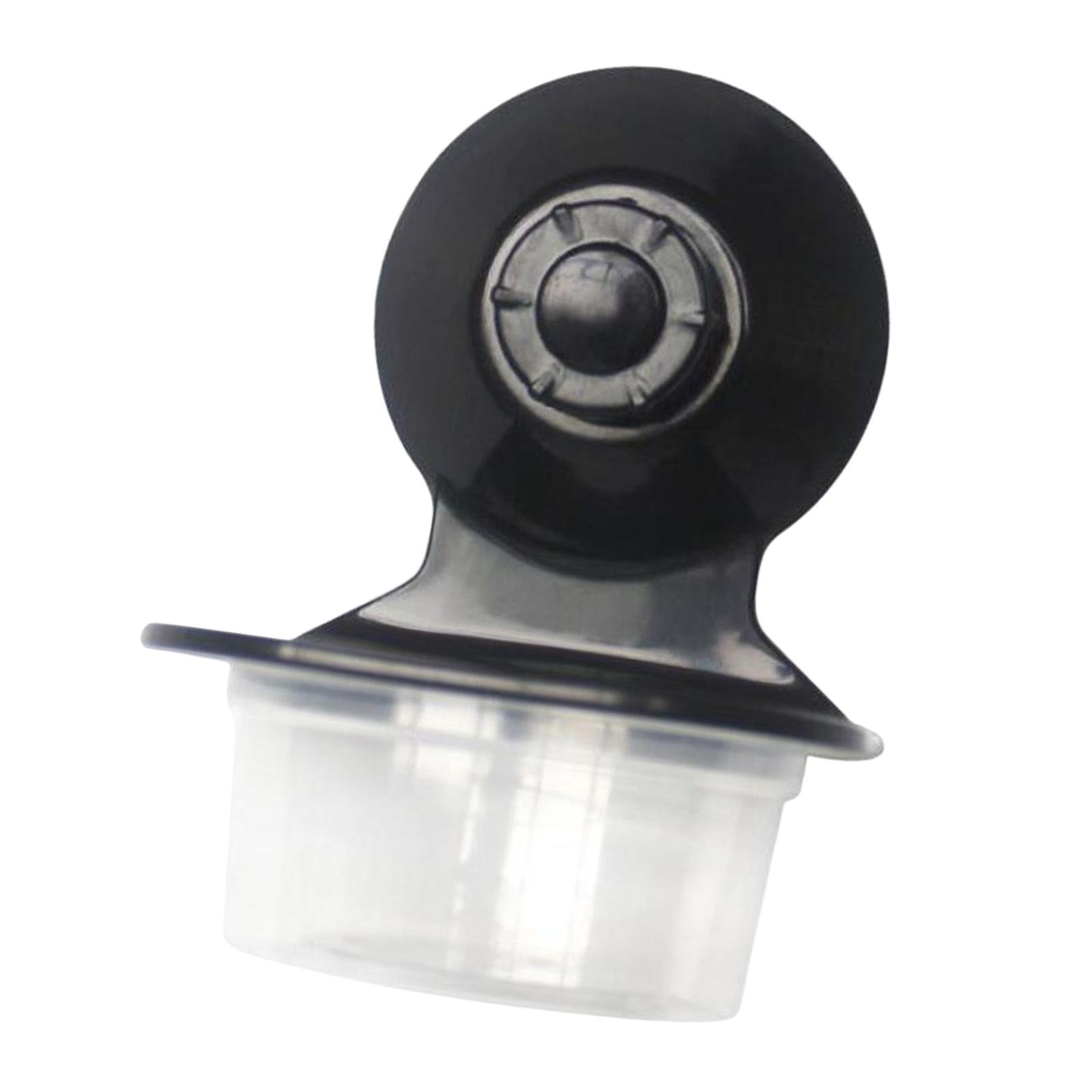 Reptile Feeder Food Container, with Suction Cup, Water Feeder Dish Bowl Feeder Ledge for Chameleon Gecko Tortoise Basin Feeding Supplies , Black