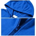thumbnail image 5 of Hsovts Mens Zip Up Hoodie, Solid Color Fleece Jacket Casual Sweatshirt | Soft Brushed Fleece, Full-Zip Front With A Classic Hood. Ribbed Cuffs And Hem, Split Kangaroo Pocket. Relaxed Fit. Blue 2xL, 5 of 5