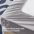thumbnail image 4 of Bedmoon Soft Microfiber Adult Bed Sheet Set with Deep Pocket,3 Piece Twin Sheet Set,Light Gray, 4 of 7
