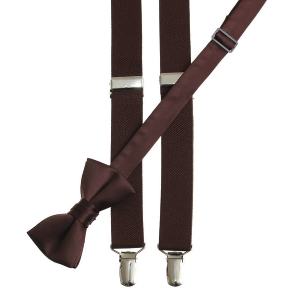 Kids Colored Suspender and Matching Bow Tie Sets 50 Colors