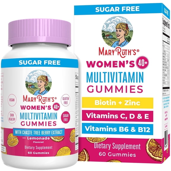 MaryRuth's Women's 40  Multivitamin Gummies, Immune Support, Overall Health, Vegan, Gluten-Free, Dairy-Free, Lemonade Flavor, 60 Count