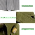 thumbnail image 3 of Gabardina para mascotas para perros pequeños, niña y niño, chaqueta occidental a prueba de viento, ropa de abrigo con cinturón, ropa para perros de otoño e invierno para cachorros (verde), 3 of 5