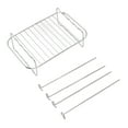 thumbnail image 2 of Fryer Rack, Rectangle Multifunction Double Layer Fryer Skewer Rack Dishwasher Safe  for Kitchen, 2 of 8