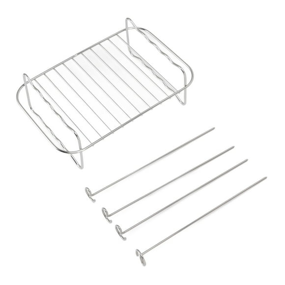 Fryer Rack Stainless Steel Rectangle Double Layer Fryer Accessory for NINJA FOOD 8QT Dual Basket Fryer