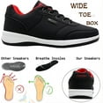 thumbnail image 3 of Mens Fashion Sneakers Casual Outdoor Comfortable Non-Slip Breathable Walking Running Lace-up Travling Simple Shoes Black 9.5 US, 3 of 7