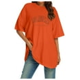 thumbnail image 6 of Hauaitttt Women's Oversized T Shirts V Neck Striped Tees Summer Half Sleeve Casual Comfy Cozy Tunic Tops Plus Size Workout Tees Womens Tops Short Sleeve Loose Fit Top Small Women Athletic Women, 6 of 8