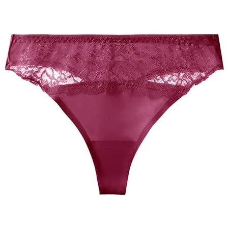 Annhoo G-String Thongs for Women Lace up High Waist Bikinis Briefs Ladies Traceless No Show Underwear
