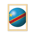 thumbnail image 1 of Congo bandera nacional Copa Mundial de futbol Cuadro de madera decorativa marco de casa A4, 1 of 3