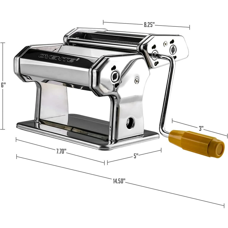 Pasta Roller Maker Stainless Steel Manual Pasta Machine with 7
