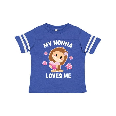 

Inktastic My Nonna Loves Me with Bigfoot Gift Toddler Toddler Girl T-Shirt