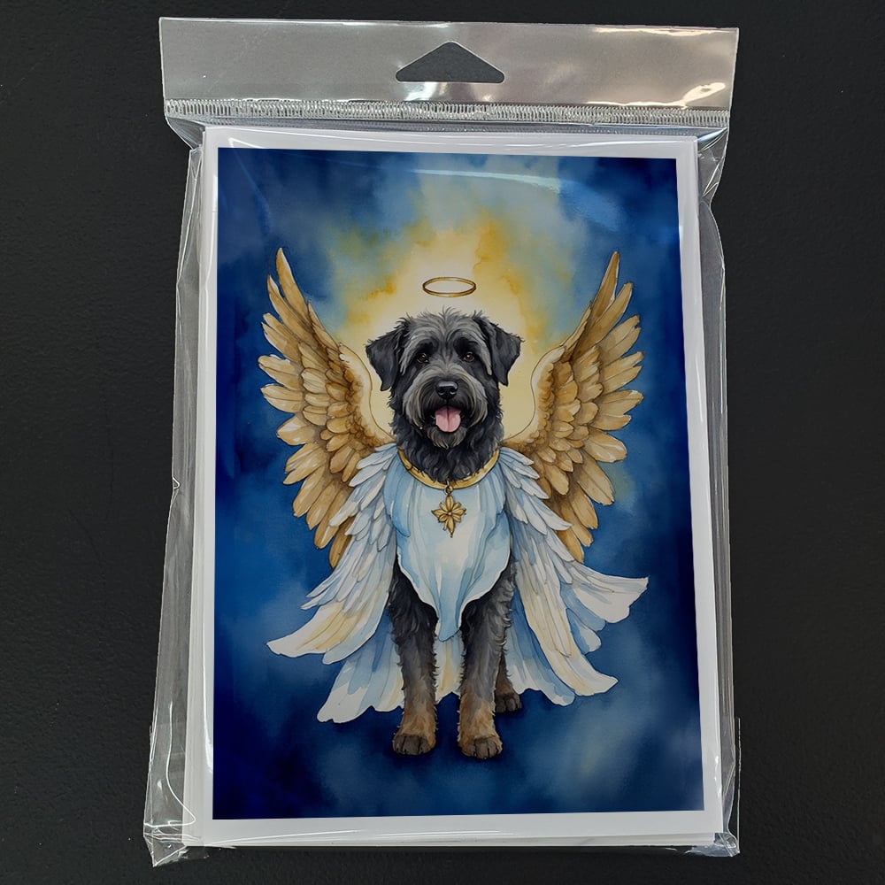 Bouvier des Flandres My Angel Greeting Cards Pack of 8 7 in x 5 in