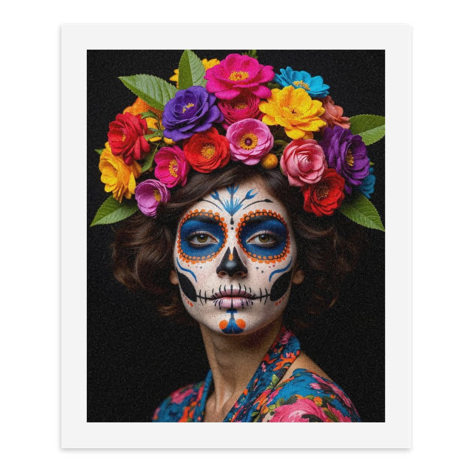 Paint By Numbers Kit for Adults Beginner - DIY Colorful Floral Makeup Art Portrait Canvas Painting Kits for Adults, Frameless Paint By Number for Adults for Home Wall Decor 16x20 Inch
