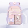 thumbnail image 2 of gcong Lightweight Ergonomic School Bookbag For Stylish Daily Use Travel Backpack With Adorable Bunny Design Purple, 2 of 7