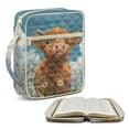 thumbnail image 2 of Xixirimido Bible Cover Case for Women Men, Large Bible Bag Bible Study Supplies Accessories Quilted Bible Carrying Cases with Handle Christian Gift Highland Cattle Daisy Blue Sky Pattern, 2 of 7