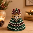thumbnail image 4 of Animal Christmas Tree Crochet Kit, DIY Handmade Ornament with Pearl Beads Bow, Beginner Friendly Crochet Craft Set for Adults, 4 of 5