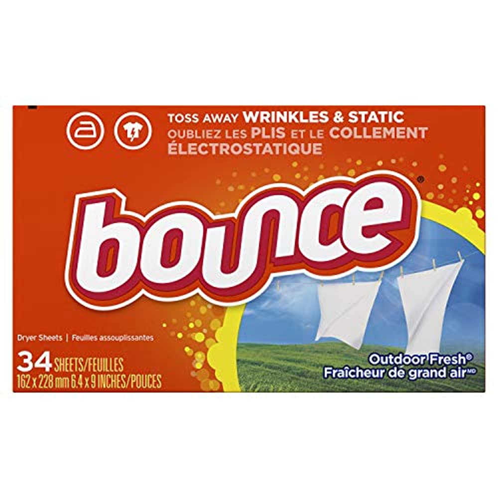 Bounce Fabric Softener Dryer Sheets Outdoor Fresh Scent 34 Count