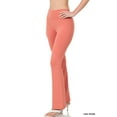 thumbnail image 3 of TheLovely Womens & Plus Stretch Cotton Fold-Over High Waist Bootcut Workout Flared Yoga Pants, 3 of 4