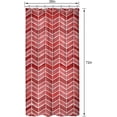 thumbnail image 5 of Watercolor Red Stall Small Half Size Shower Curtain 36x72 Inch RV Single Narrow Chevron Herringbone Striped Geometric Tiny Walkin Stand Up Dorm Decor Fabric Bathroom Set Polyester Waterproof, 5 of 6