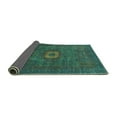 thumbnail image 2 of Ahgly Company Indoor Rectangle Oriental Turquoise Blue Modern Area Rugs, 2' x 5', 2 of 4