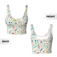 thumbnail image 5 of Fotbe Hand Drawn Cars Trucks Buses And Roads Pattern Womens' Sports Bra Longline Wirefree Padded with Medium Support Sports Moisture-Wicking Workou Vest,Tank Top-X-Large, 5 of 9