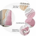 thumbnail image 5 of Shower Curtain, Abstract Gradient Pink Waves Waterproof Shower Curtain Set with Hooks for Bathroom Showers,Stalls and Bathtubs,72x72In Modern Abstract Geometric, 5 of 9