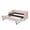 Pink, variant on MIKIBAMA Green Full Size Gingham Upholstered Daybed with Pull‑Out Trundle, Solid Wood Frame, Side Storage Pockets, Sofa Bed for Guest Bedroom