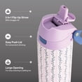thumbnail image 4 of TAL 24oz Stainless Steel 2-in-1 Water Bottle with Straw and Chug Lid, Vine, 4 of 11