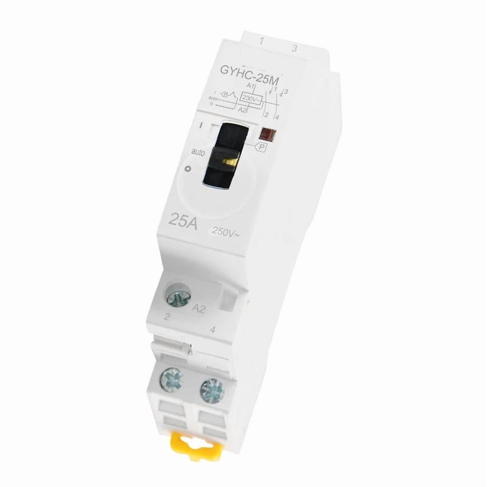 Manual Contactor  2P 16A 20A 25A 2NO or  2NC 220V 50/60Hz Manual Control Home Use AC Contactor Din Rail Type