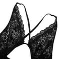 thumbnail image 6 of Women One Piece Lingerie Deep V Lace Bodysuit Plus Size, 6 of 8