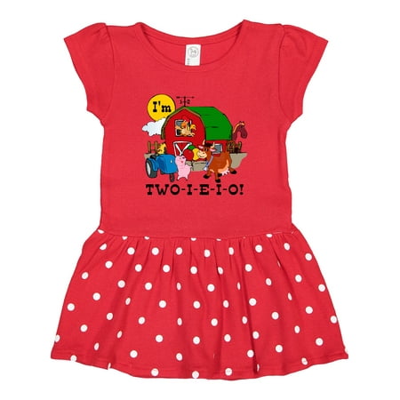 

Inktastic TWO-I-E-I-O Gift Toddler Girl Dress