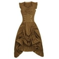 thumbnail image 4 of Tqyyweavej Medieval Victorian Dress for Women Vintage Renaissance Costumes Sleeveless Ruffle Hem Dresses Gothic Gown Halloween Costume, 4 of 7