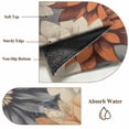 thumbnail image 6 of Round Rugs 4Ft, Orange Grey Dahlia Round Area Rug Washable Indoor Throw Carpet, Spring Floral Vintage Soft Non Slip Circle Rug for Kitchen Nursery Room Home Decor Aesthetic, 6 of 8