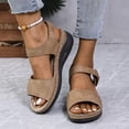 thumbnail image 3 of Mepaouo Women Orthotic Walking Sandals Arch Support Open Toe Orthopedic Summer Slip on Shoes Khaki 8.5, 3 of 8