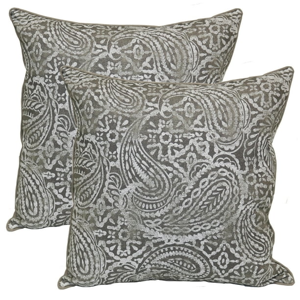 Better Homes & Gardens 19 x 19 in. Ornate Paisley Outdoor Toss Pillow