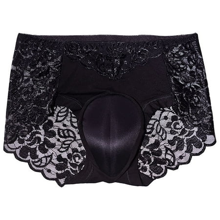WILLBEST Mens Panties Men and Women Drag Sexy Underwear Personality Lace Solid Color Briefs Underwear