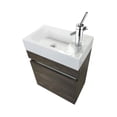 thumbnail image 6 of Cutler Kitchen and Bath Piccolo 18" Space Saver Wood Bathroom Vanity in Walnut, 6 of 6