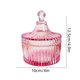 thumbnail image 3 of Vintage Ribbed Glass Jars With Lids Candy Trinket Storage Containers, 3 of 5