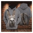 thumbnail image 2 of Sudadera con capucha de gran tamaño con estampado 3D de burro para hombre y mujer, moda Y2K, ropa de calle, jerséis con capucha, ropa para niños, 2 of 5