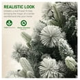 thumbnail image 6 of 7.5 ft Flocked Christmas Tree, Prelit Artificial Trees with 500 Clear Lights, 1530 Tips & Metal Stand for Holiday Party, 6 of 9