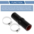 thumbnail image 4 of Unique Bargains 1 Set 28mm/1.10" ID 127mm Length Black Red Silicone Hose with Clamps Hump Hose Universal, 4 of 7