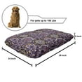 thumbnail image 2 of Flower Pet Bed, Arabic Lace Geometric Shapes form Floral Mandala Illustration Ethnic, Resistant Pad for Dogs and Cats Cushion with Removable Cover, 24" x 39", Sand Brown White Purple, by Ambesonne, 2 of 4