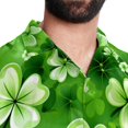 thumbnail image 5 of Saint Patrick's Day Men's Short Sleeve Button Down Poplin Hawaiian Shirt for Summer Beach, Casual Printed Unisex Style, 5 of 6