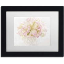 Trademark Fine Art 'Pink Parrot Tulips Bouquet' Canvas Art by Cora Niele, White Matte, Black Frame