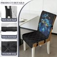 thumbnail image 6 of TSOVTHRID Sea Turtle Tropical Leaf Print Quilted Dining Chair Seat Covers Stretchable Soft Chair Cushion Cover Removable Universal Fit Seat Slipcovers with Elastic Band, Set of 2, 6 of 7