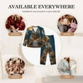 thumbnail image 7 of Lsque Moon Night Sky Cute Rabbit Pattern Long Sleeve Pajama Set for Women - Soft 2-Piece Sleepwear and Loungewear Set with Pockets, Comfy Nightwear-Medium, 7 of 7