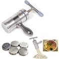 thumbnail image 1 of Máquina de pasta de acero inoxidable, máquina de pasta con 5 moldes, fideos caseros manuales creativos de cocina TUNC Sencillez, 1 of 5