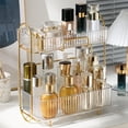 thumbnail image 3 of Organizador De Maquillaje De Encimera De Estante De Tocador, Estante De Soporte Cosmético De 2 Niveles De Gran Capacidad Para Tocador De, 3 of 7