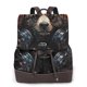 thumbnail image 1 of Easygdp Urban Bear With Headphones Mochila de Cuero para Mujeres, Bolso de Hombro, Bolsos de Mano de Moda para Trabajo y Viajes, 1 of 4