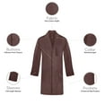 thumbnail image 3 of Panda Uniform Multi-Pocket Lab Coat for Men & Women, 8XL, Chocolate, 3 of 7