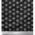 thumbnail image 1 of Soimoi Black Cotton Duck Fabric Circle Art Geometric Print Fabric by Yard 42 Inch Wide, 1 of 3
